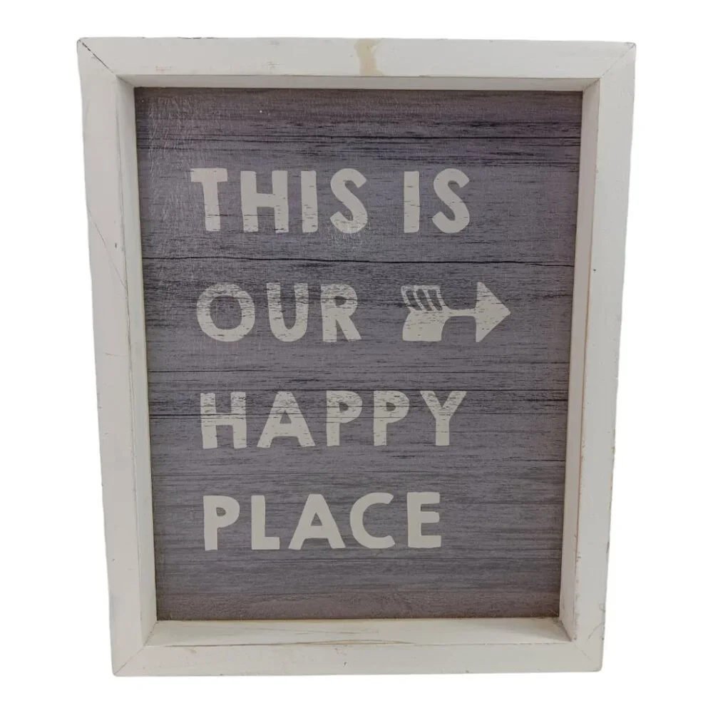 This Is Our Happy Place Wall Sign, Table Or Ledge Display-Home decor